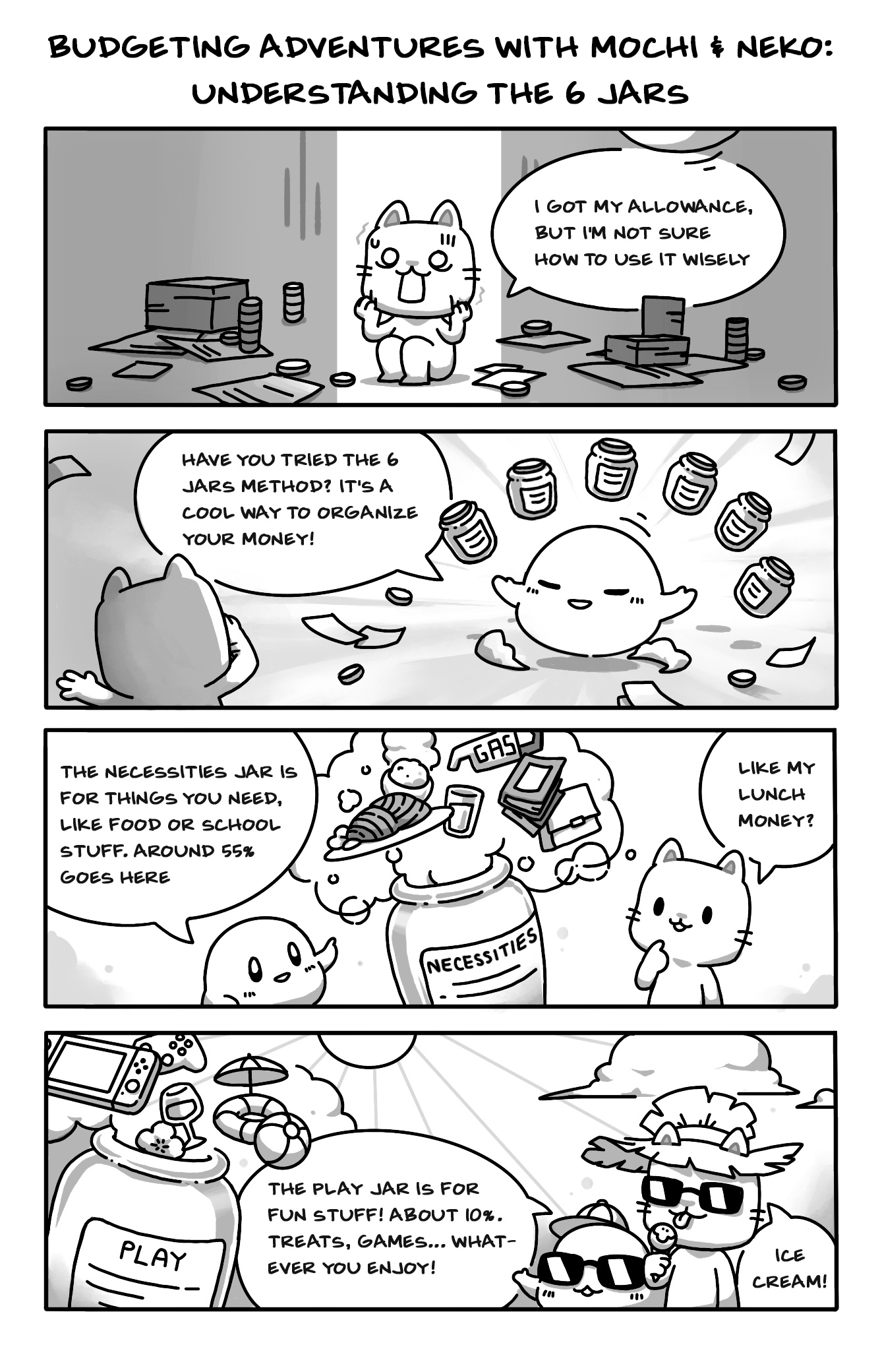 Budgeting Adventures with Mochi and Neko Understanding the 6 Jars